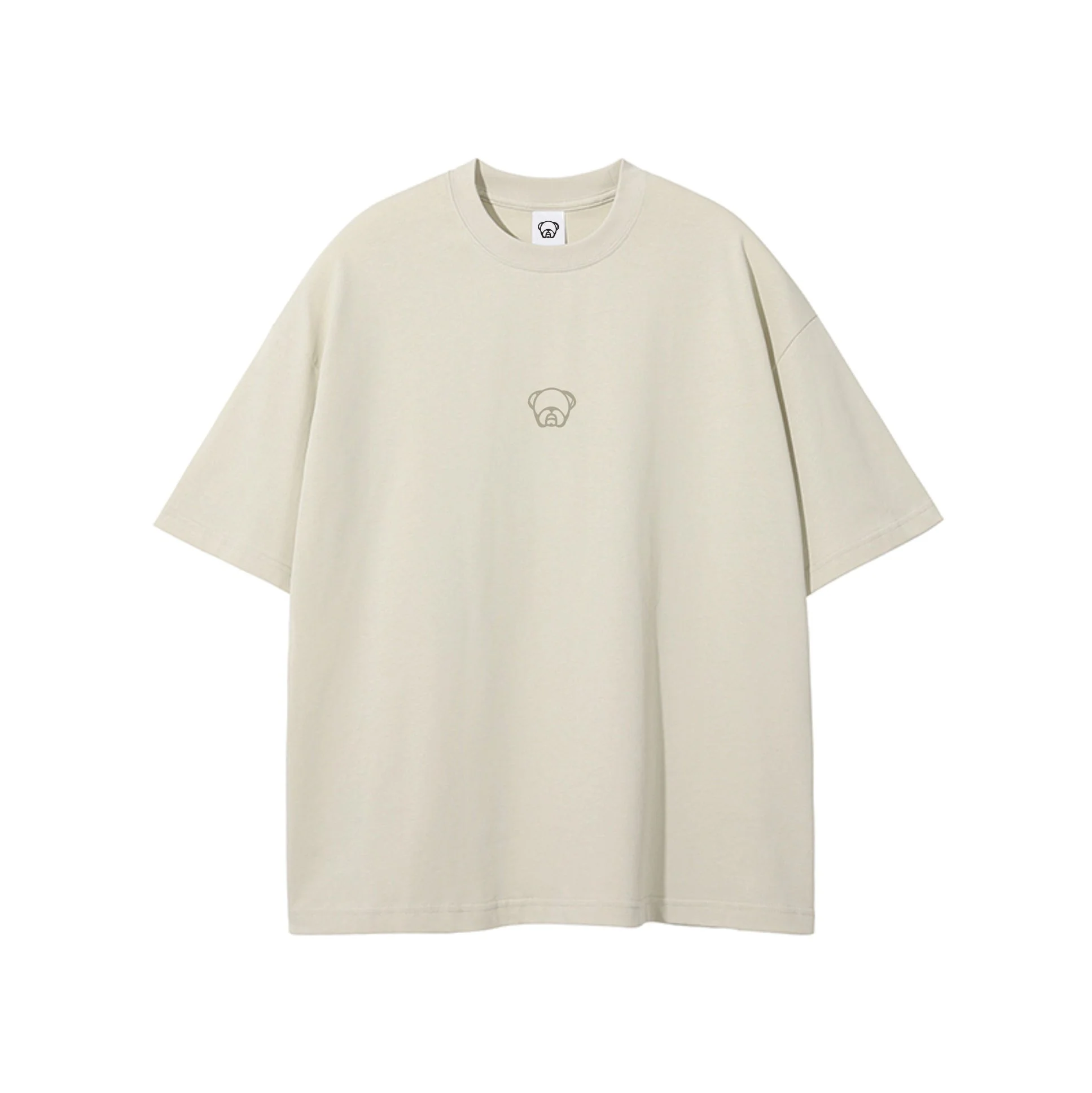 Camiseta Davizosky oversized boxy beige - Image 3