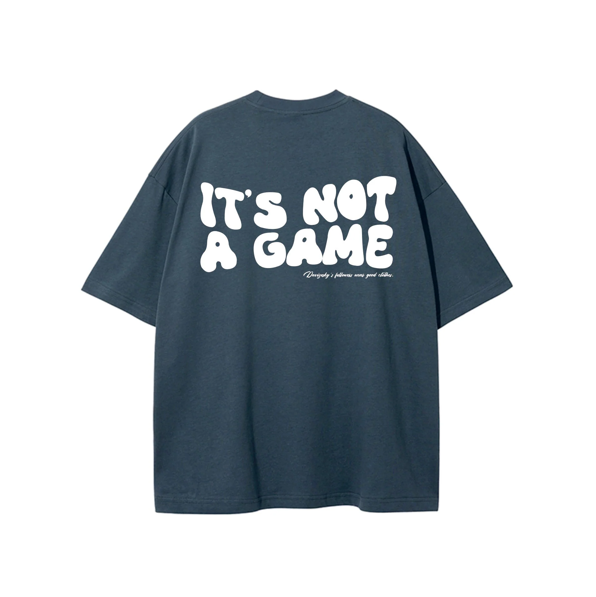 Camiseta Davizosky oversized boxy darkblue - Image 4